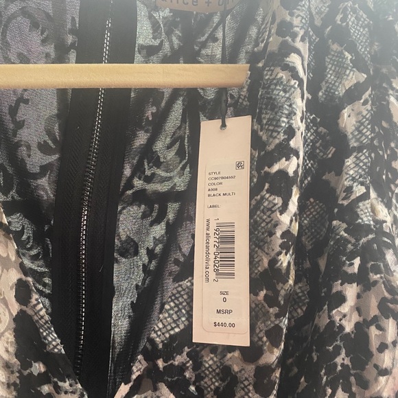 NWT Alice + Olivia Snakeprint dress - Picture 6 of 6